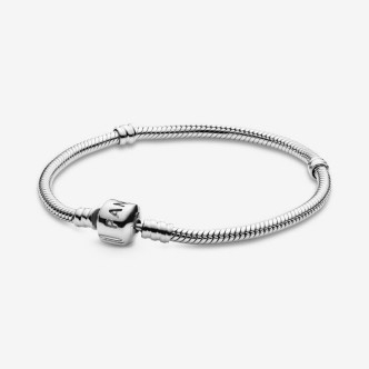 1 - Pandora Moments Women's Basic Bracelet 925 Silver Snake Chain 590702HV-19