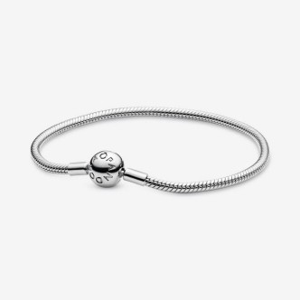 1 - Pandora Moments Women's Basic Bracelet 925 Silver Snake Chain 590728-17