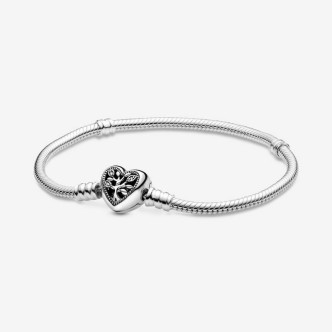 1 - Bracciale donna Pandora Moments Albero della Vita Argento 925 maglia snake 598827C01-17