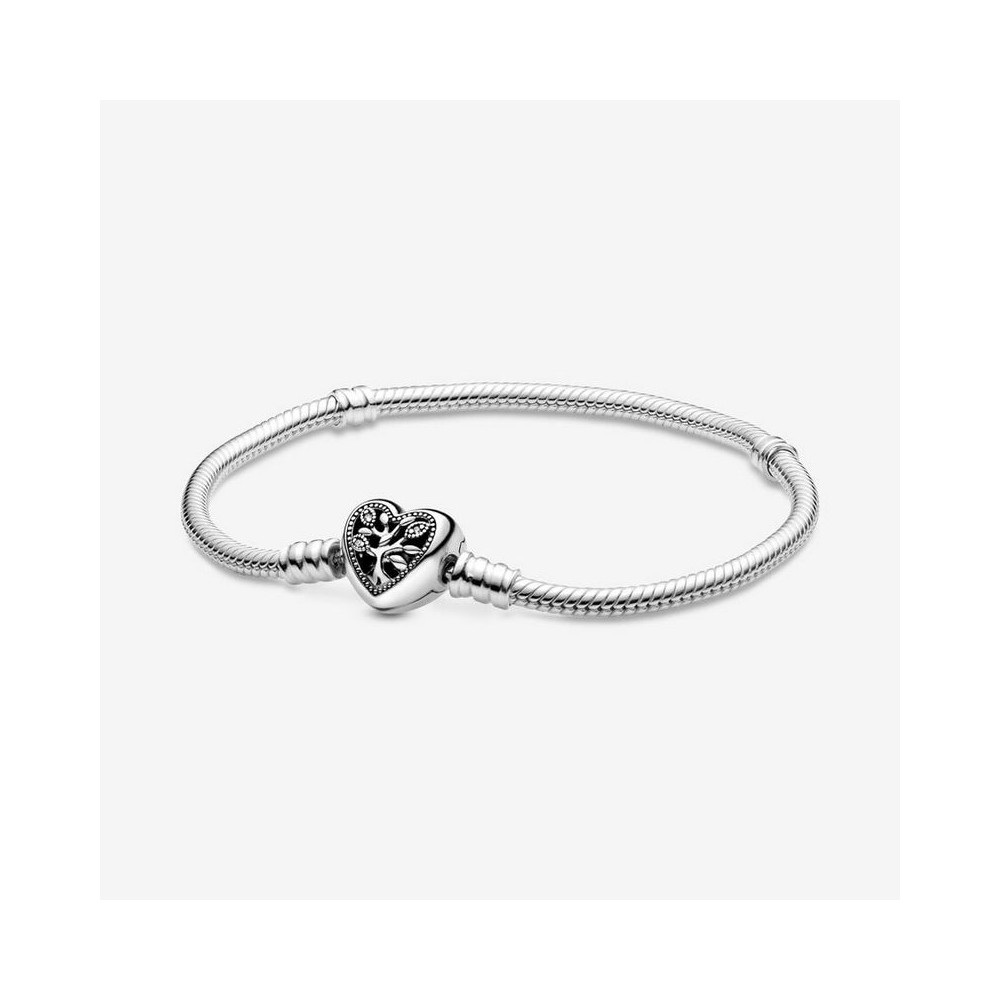 1 - Pandora Moments Women's Bracelet Tree of Life 925 Silver Snake Chain 598827C01-20