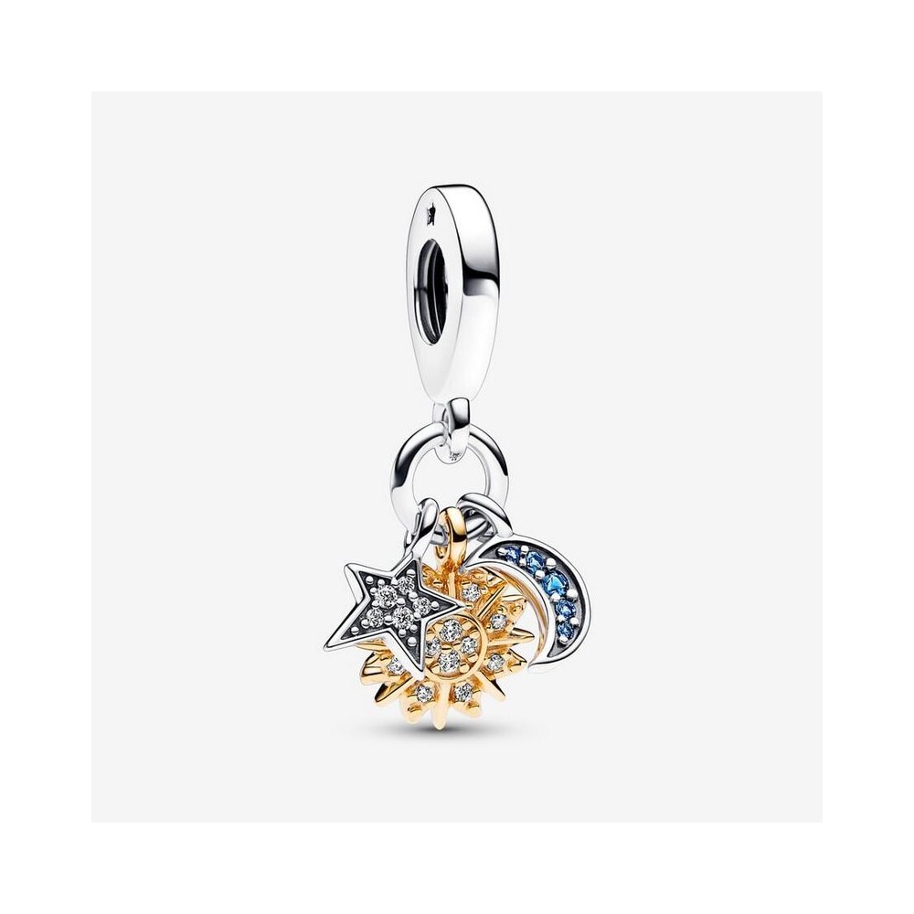 1 - Pandora women's charm stars sun and moon 762676C01 925 silver