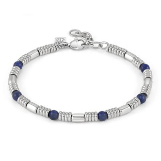 1 - Nomination Instinctstyle men's steel bracelet with blue stones 027929/034