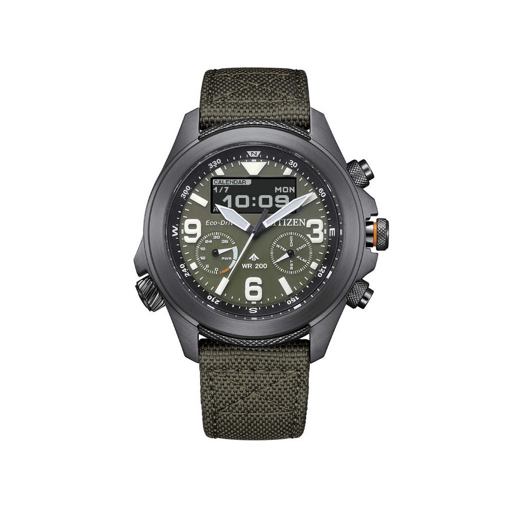 1 - Citizen Promaster Land Limited Edition Anniversary Green Men's Watch JV1005-02W Eco Drive Fabric Strap