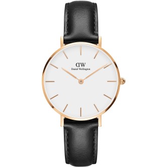 1 - Orologio Daniel Wellington acciaio donna solo tempo analogico cinturino in pelle DW00100174 Classic Petite Sheffield