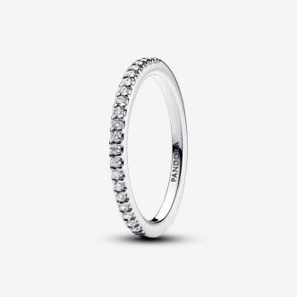 1 - Pandora Women's Thin Band Pavè Ring 192999C01-54 925 Sterling Silver with Zirconia Size 14