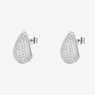 1 - Brosway Women's Drop Earrings Silver 925 Fancy FIW125 with White Zirconia