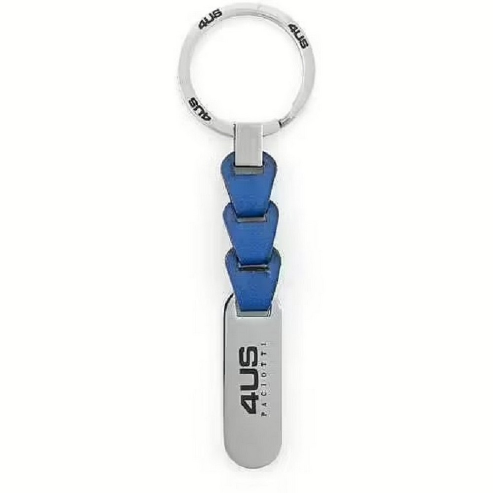 1 - Steel Keychain Blue Leather Cesare Paciotti Men 4UPC6824 Steel