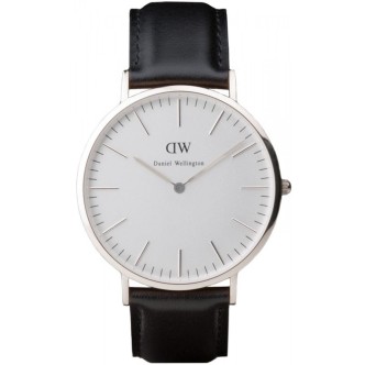 1 - Watch Daniel Wellington steel unisex only time analog leather strap DW00100020 Classic Sheffield