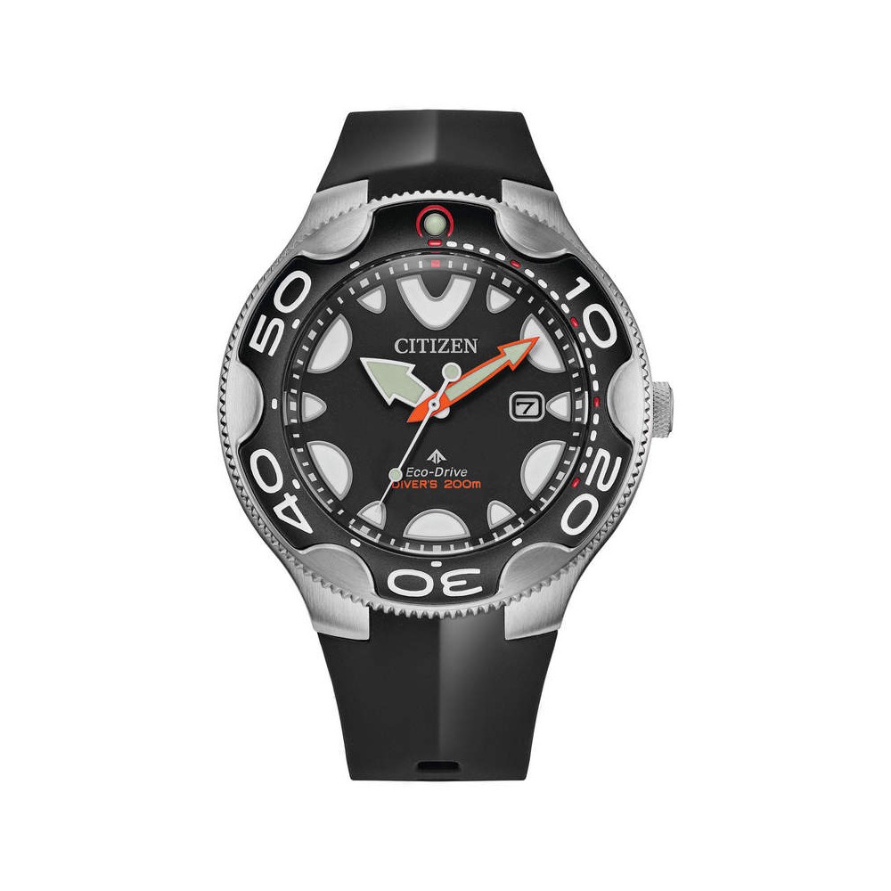 1 - Orologio uomo Citizen Orca nero e bianco Eco Drive BN0230-04E cinturino silicone