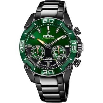 2 - Festina Connected Chrono Bike Hybrid green and black men's watch F20548/2 316L steel case and bracelet