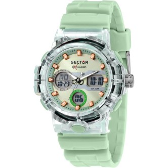 2 - Orologio digitale unisex Sector Ex-46 verde R3251242502 cassa e cinturino silicone