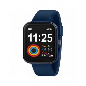 2 - Smartwatch uomo Sector S 03 blu R3251282007 cassa rettangolare silicone