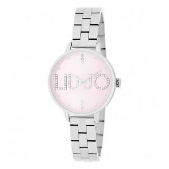 1 - Orologio donna solo tempo Liu Jo Couple Plus fondo rosa acciaio con cristalli TLJ2038