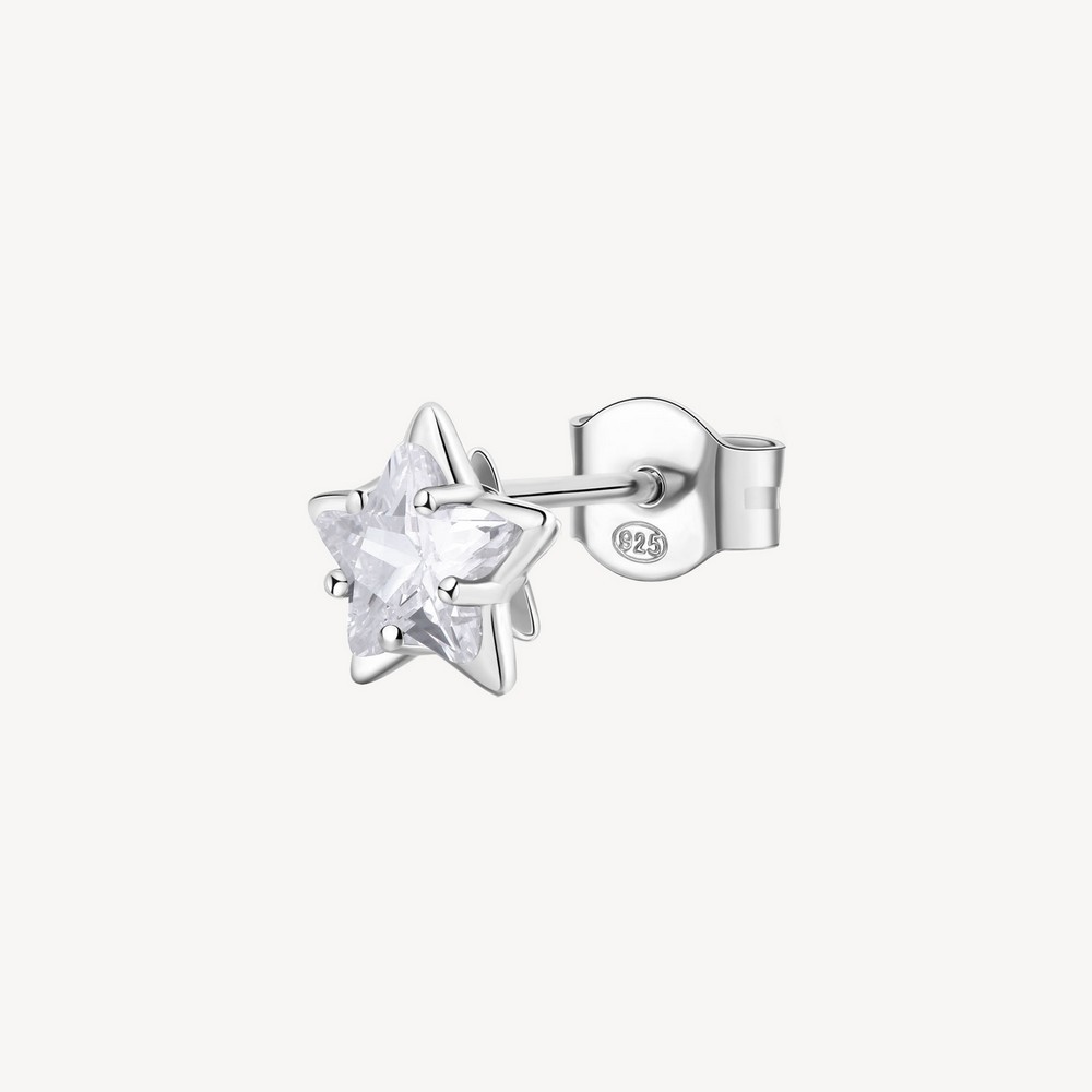 1 - FANCY white star earring Brosway FIW98 women silver