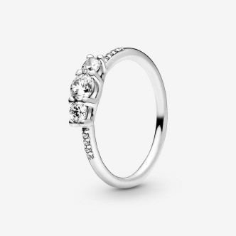 1 - Anello Trilogy donna Pandora 196242CZ-52 Argento 925 con zirconia misura 12