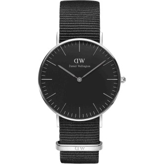 1 - Orologio Daniel Wellington acciaio unisex solo tempo analogico cinturino NATO  DW00100151 Classic Cornwall