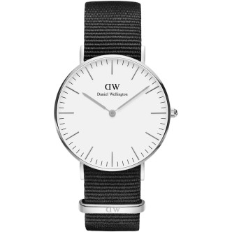 1 - Orologio Daniel Wellington acciaio unisex solo tempo analogico cinturino NATO DW00100260 Classic Cornwall