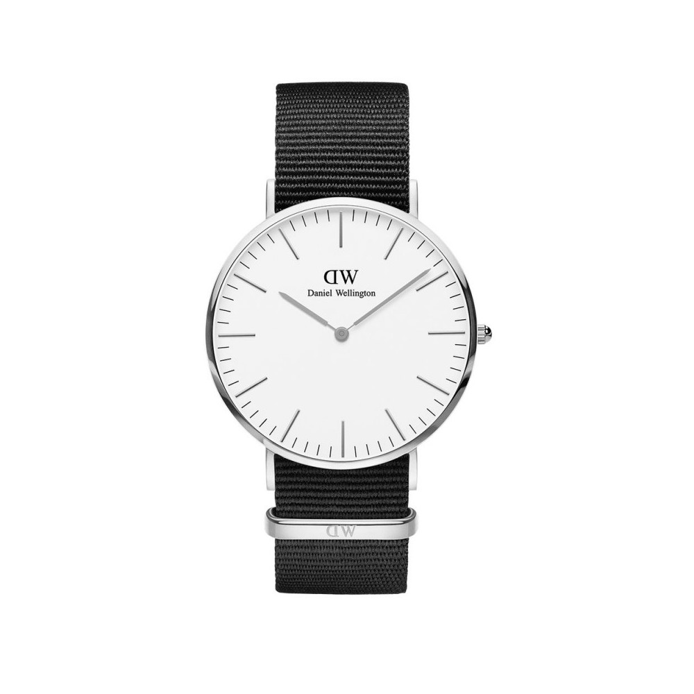 1 - Orologio Daniel Wellington acciaio unisex solo tempo analogico cinturino NATO DW00100258 Classic Cornwall