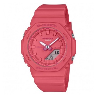 2 - Casio GMA-P2100-4AER digital women's watch with red resin strap.