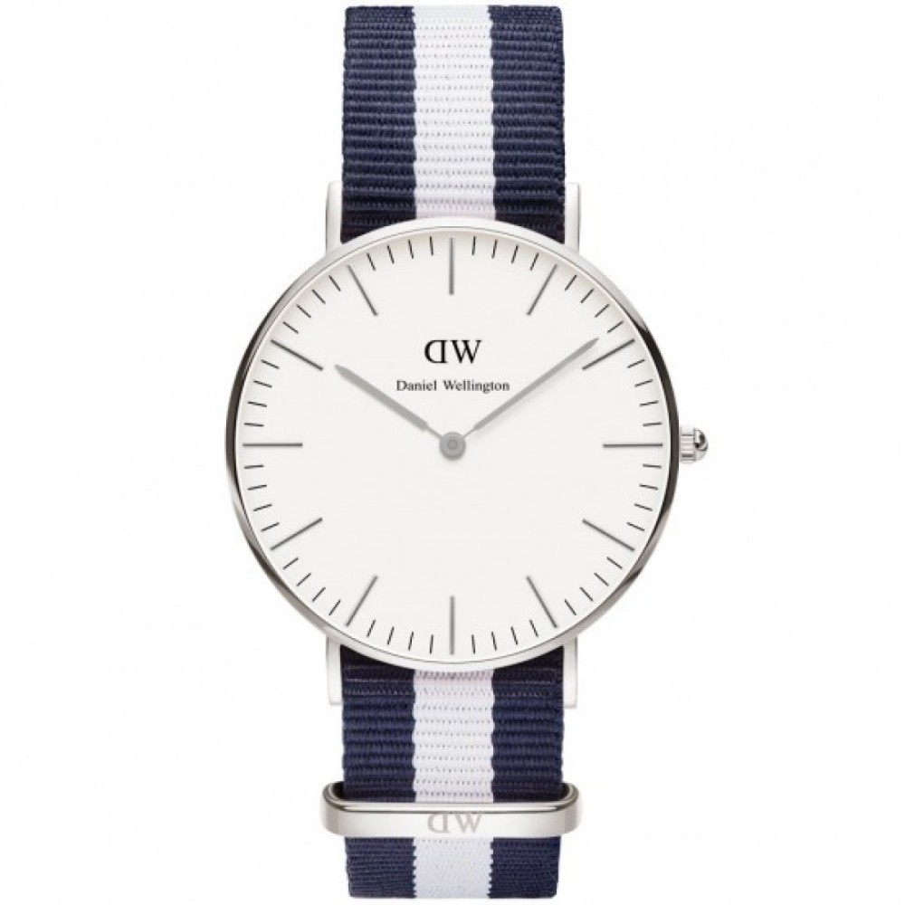 1 - Orologio Daniel Wellington acciaio unisex solo tempo analogico cinturino NATO DW00100047 Classic Glasgow