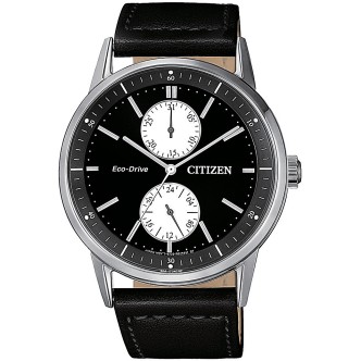 1 - Citizen Watch Multifunction Steel Man Analog Leather Strap BU3020-15E Metropolitan AW1370