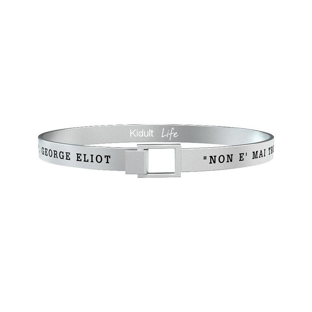 1 - Bracciale Kidult uomo 731195L in acciaio 316L con frase di Eliot incisa collezione Philosophy