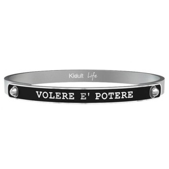 1 - Bracciale Kidult uomo 731169L in acciaio 316L "Volere è Potere" collezione Philosophy