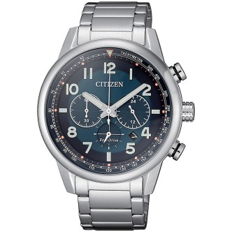 1 - Watch Citizen Chronograph steel man analogical bracelet in steel CA4420-81L Military