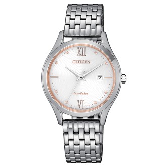 1 - Orologio Citizen Solo Tempo donna acciaio analogico bracciale in acciaio EW2536-81A collezione Lady