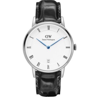 1 - Orologio Daniel Wellington acciaio solo tempo unisex analogico cinturino in pelle DW00100117 Dapper Reading