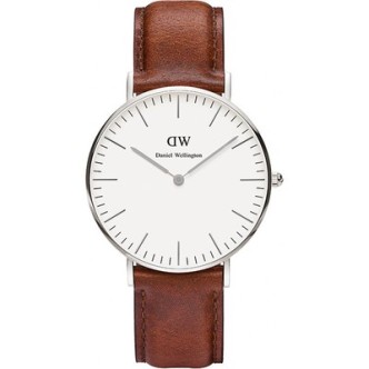 1 - Orologio Daniel Wellington acciaio solo tempo unisex analogico cinturino in pelle DW00100052 Classic St Waves