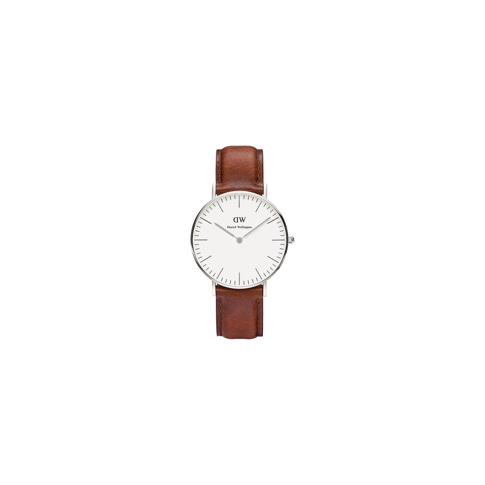 1 - Orologio Daniel Wellington acciaio solo tempo unisex analogico cinturino in pelle DW00100052 Classic St Waves