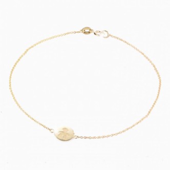 1 - Bracelet Le Bebè LBB144-N in 9 Kt Yellow Gold with engraved boy