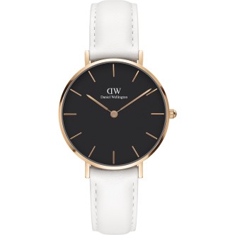 1 - Orologio Daniel Wellington acciaio solo tempo donna analogico cinturino in pelle DW00100283 Classic Petite Bondi