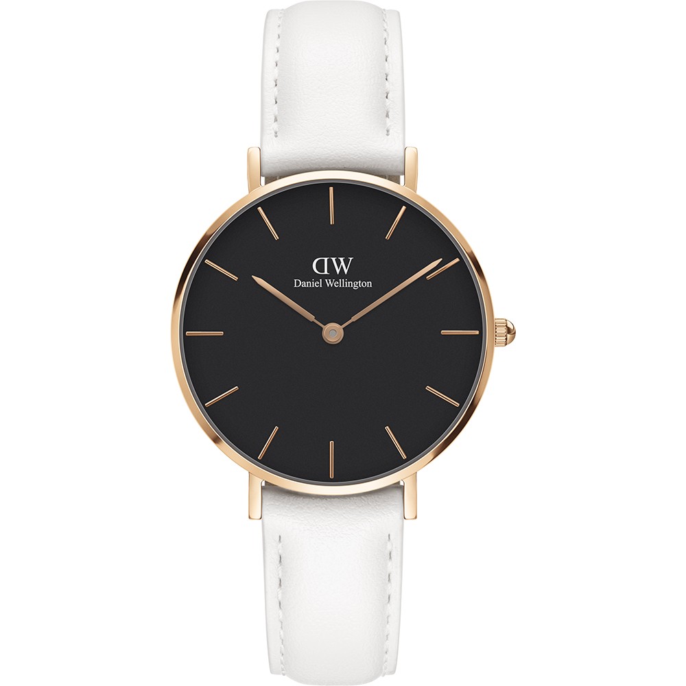 1 - Orologio Daniel Wellington acciaio solo tempo donna analogico cinturino in pelle DW00100283 Classic Petite Bondi