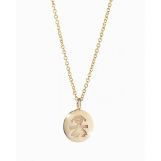 1 - Necklace Le Bebè LBB142-N in 9 Kt Yellow Gold with engraved girl