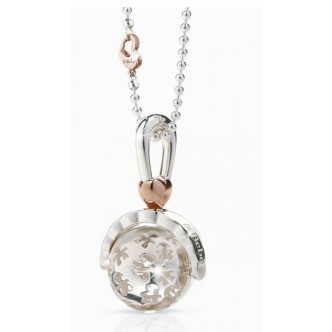 1 - Necklace Le Bebè SNM006 in Sterling Silver with a Rose Gold plated heart