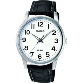 1 - Watch Casio brass Solo Tempo man analog leather strap MTP-1303PL-7BVEF