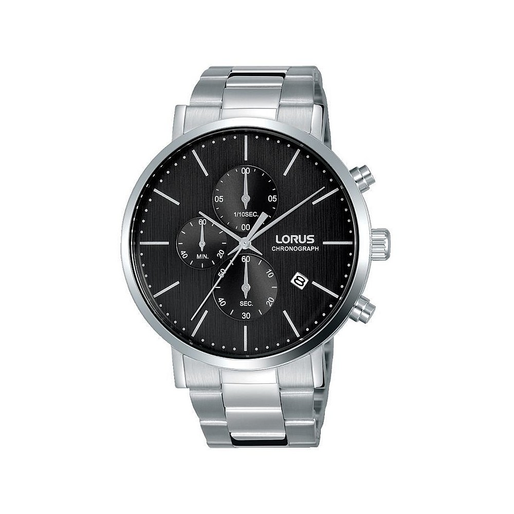 1 - Lorus man steel watch Analog chronograph steel bracelet RM317FX-9