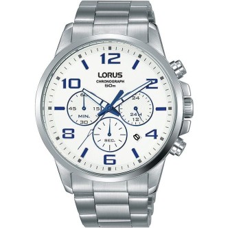 1 - Orologio Lorus uomo acciaio Cronografo analogico bracciale in acciaio RT395GX-9 Urban