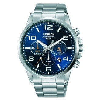 1 - Orologio Lorus uomo acciaio Cronografo analogico bracciale in acciaio RT393GX-9 Urban