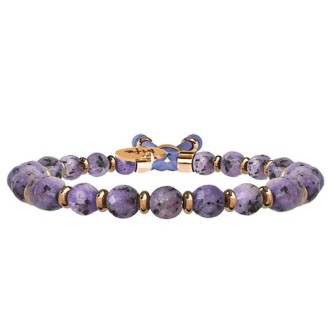 1 - Kidult bracelet 731417 with Labradorite stone and 316L steel Symbols collection