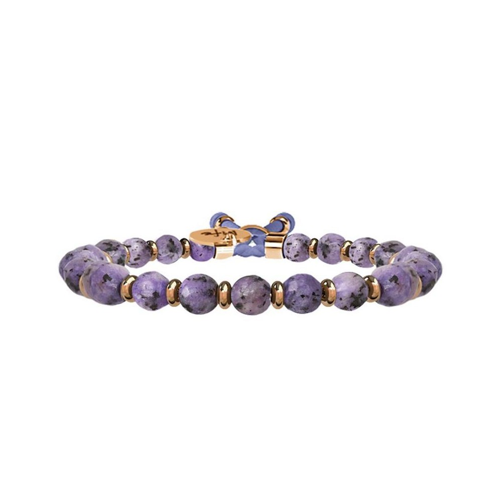 1 - Kidult bracelet 731417 with Labradorite stone and 316L steel Symbols collection