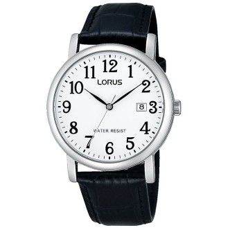 1 - Stainless steel Lorus man watch Only Time analogue leather strap RG835CX-9