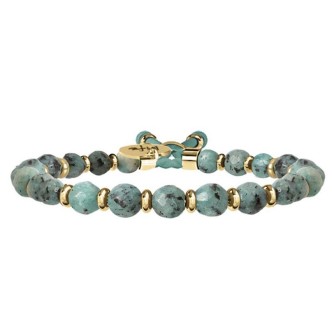 1 - Kidult bracelet 731421 with Labradorite stone and 316L steel Symbols collection