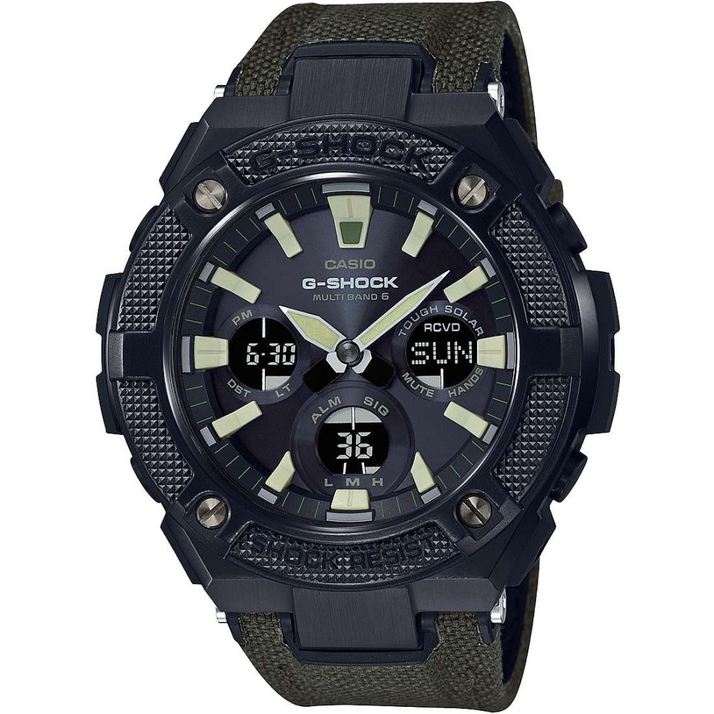 1 - Orologio Casio uomo resina solo tempo cinturino in tessuto GST-W130BC-1A3ER G-Shock