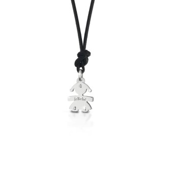 1 - Le Bebè LBB048-N necklace in white gold with black cord