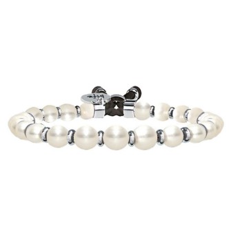 1 - Kidult bracelet 731423 with cultured pearls and 316L steel Symbols collection