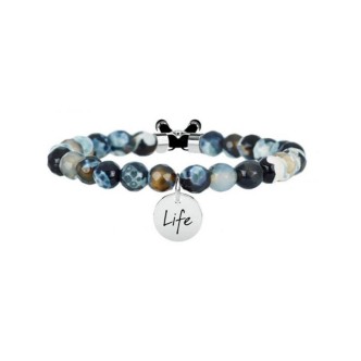 1 - Kidult bracelet 231529 with Agate stone and 316L steel Symbols collection