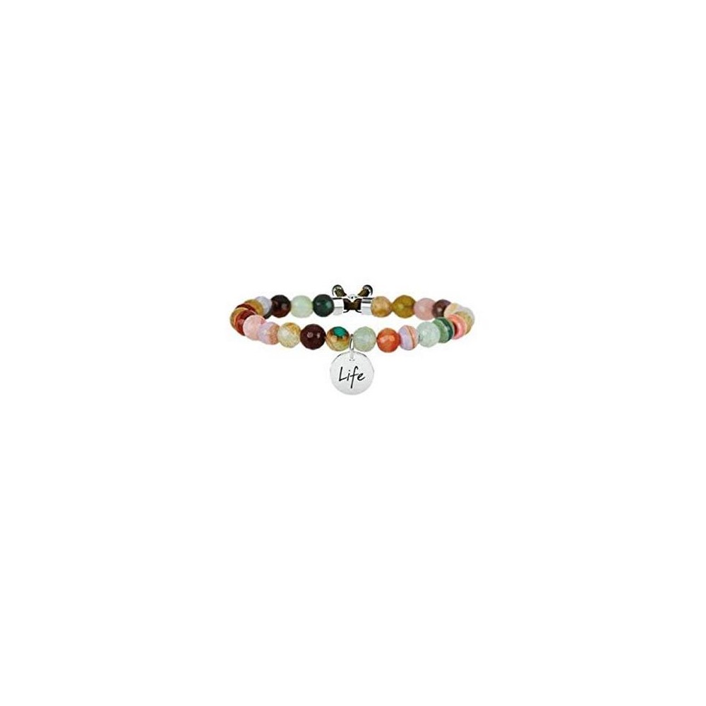 1 - Kidult bracelet 231534 with Agate stone and 316L steel Symbols collection